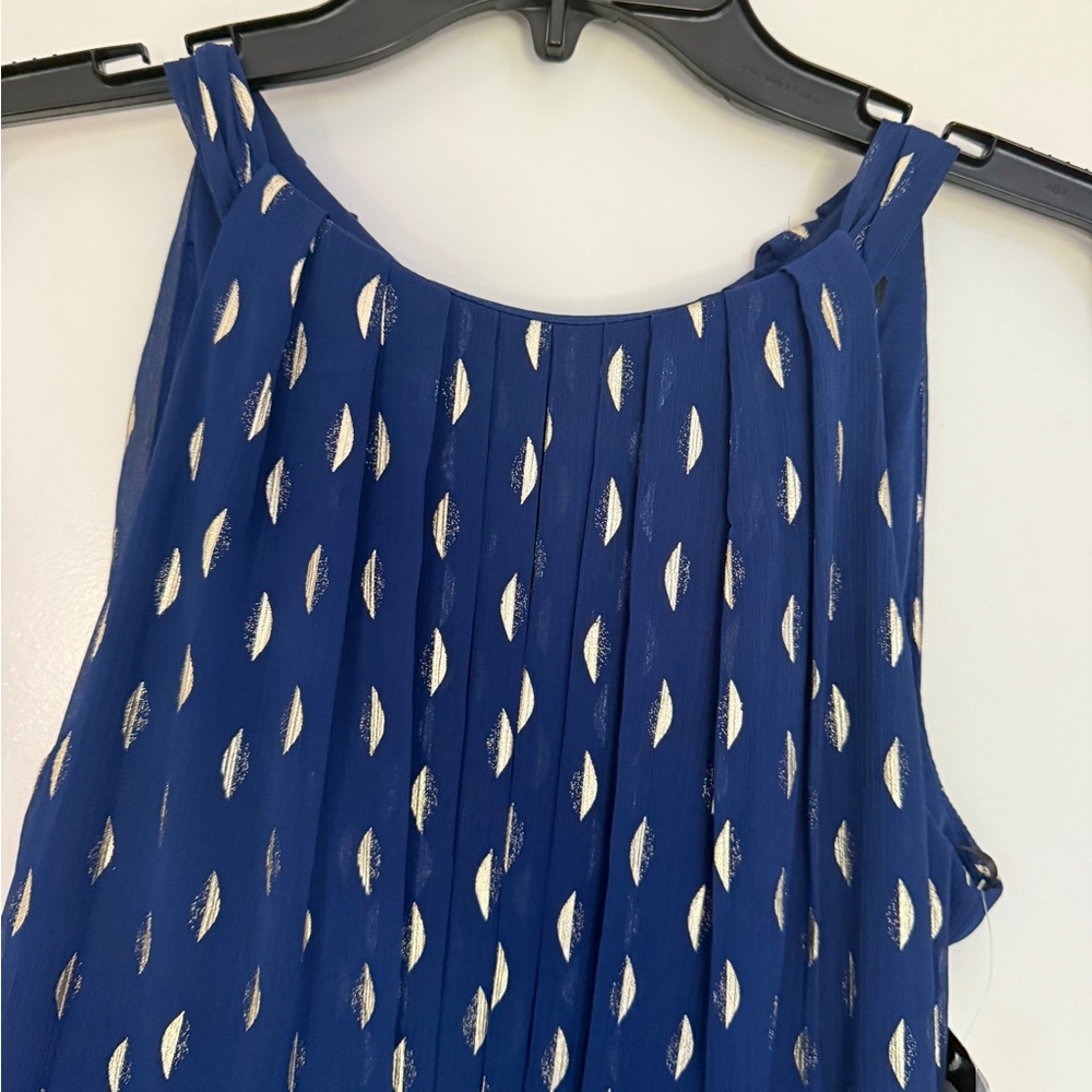 Navy and Gold maxi dress - Sz 10p